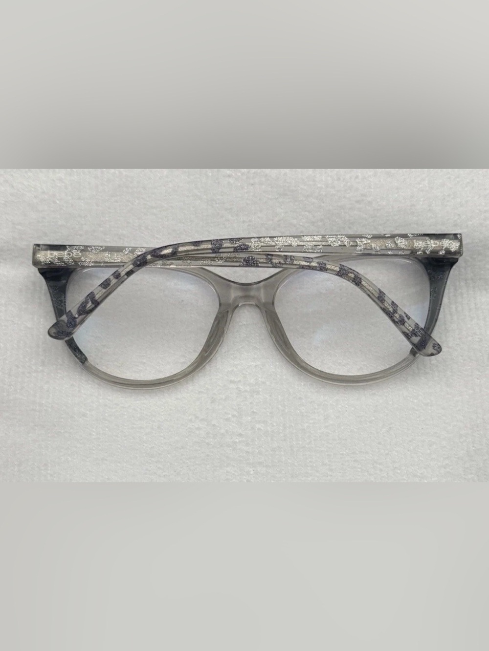 Bebe Eyeglasses, Frames Only, BB5208 050 52-17-135 Plastic Grey Animal - Picture 2 of 10
